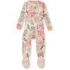 imageBurts Bees Baby Baby Girls Sleeper Pajamas 100 Organic Cotton Onepiece PJs Diagonal Zip Up Jumpsuit Snug Fit FootieMountain Floral