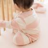 imageBurts Bees Baby Baby Girls Sleeper Pajamas 100 Organic Cotton Onepiece PJs Diagonal Zip Up Jumpsuit Snug Fit FootiePink Sand Rugby Stripe