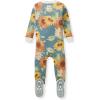 imageBurts Bees Baby Baby Girls Sleeper Pajamas 100 Organic Cotton Onepiece PJs Diagonal Zip Up Jumpsuit Snug Fit FootieSunflowers