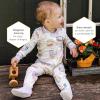 imageBurts Bees Baby Baby Girls Sleeper Pajamas 100 Organic Cotton Onepiece PJs Diagonal Zip Up Jumpsuit Snug Fit FootieSwiss Chalet