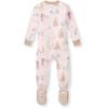 imageBurts Bees Baby Baby Girls Sleeper Pajamas 100 Organic Cotton Onepiece PJs Diagonal Zip Up Jumpsuit Snug Fit FootieTea Time