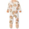 imageBurts Bees Baby Baby Girls Sleeper Pajamas 100 Organic Cotton Onepiece PJs Diagonal Zip Up Jumpsuit Snug Fit FootieVivid Turkey
