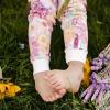 imageBurts Bees Baby Baby Girls Sleeper Pajamas 100 Organic Cotton Onepiece PJs Diagonal Zip Up Jumpsuit Snug Fit FootieWild Floral