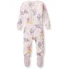 imageBurts Bees Baby Baby Girls Sleeper Pajamas 100 Organic Cotton Onepiece PJs Diagonal Zip Up Jumpsuit Snug Fit FootieYogi Elephants