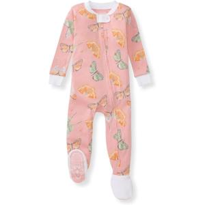 imageBurts Bees Baby Baby Girls Sleeper Pajamas 100 Organic Cotton Onepiece PJs Diagonal Zip Up Jumpsuit Snug Fit FootieDesert Moths