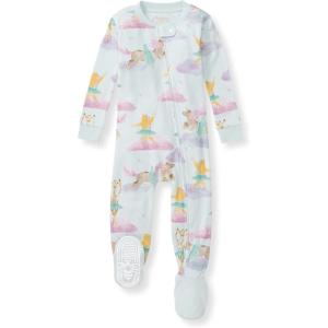 imageBurts Bees Baby Baby Girls Sleeper Pajamas 100 Organic Cotton Onepiece PJs Diagonal Zip Up Jumpsuit Snug Fit FootieDream Ballet