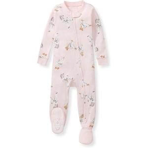 imageBurts Bees Baby Baby Girls Sleeper Pajamas 100 Organic Cotton Onepiece PJs Diagonal Zip Up Jumpsuit Snug Fit FootieKarate Creatures