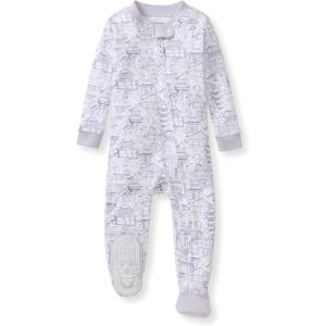 imageBurts Bees Baby Baby Girls Sleeper Pajamas 100 Organic Cotton Onepiece PJs Diagonal Zip Up Jumpsuit Snug Fit FootieKyoto