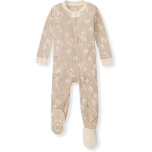 imageBurts Bees Baby Baby Girls Sleeper Pajamas 100 Organic Cotton Onepiece PJs Diagonal Zip Up Jumpsuit Snug Fit FootieWhimsical Floral
