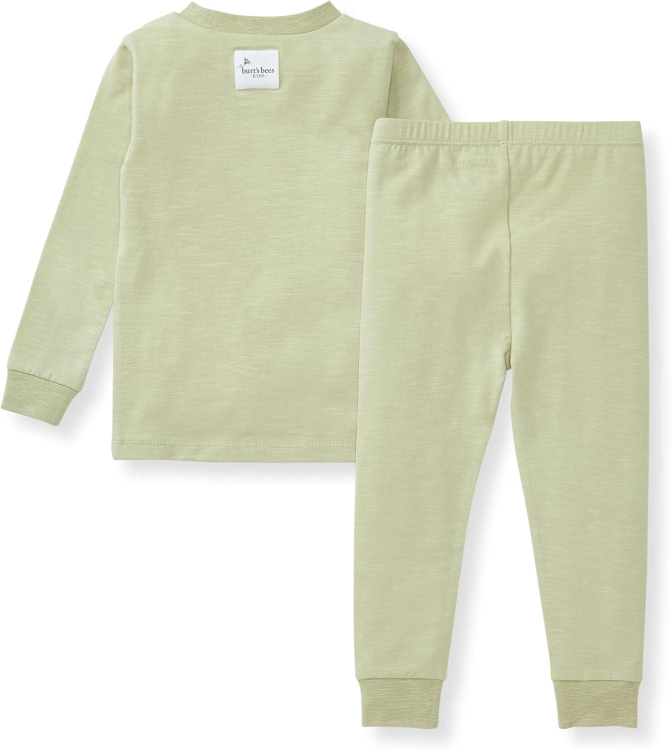 imageBurts Bees Baby babyboys Honeysoft Pajamas Tee and Pant 2piece Pj Set Soft Organic Cotton ampamp Lyocell BlendMoss Jersey Slub