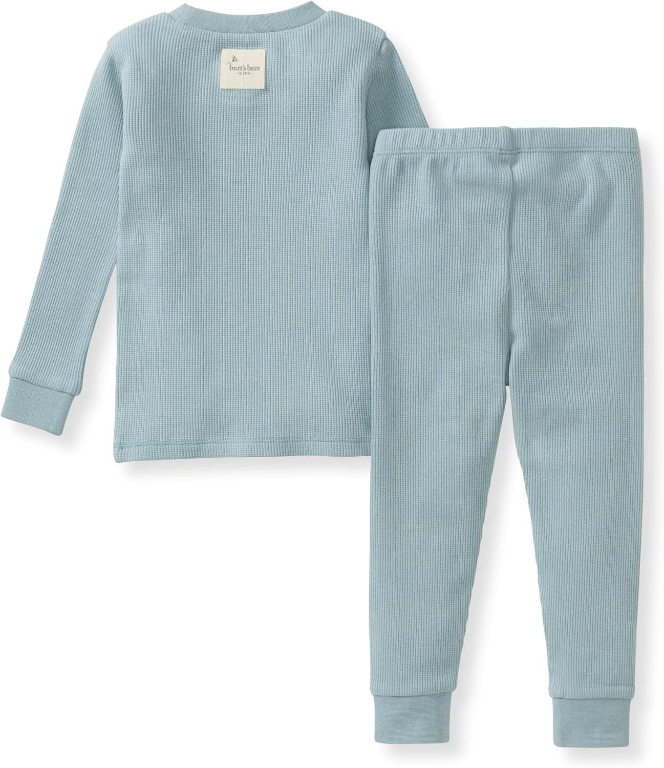 imageBurts Bees Baby babyboys Honeysoft Pajamas Tee and Pant 2piece Pj Set Soft Organic Cotton ampamp Lyocell BlendMountain Blue Thermal