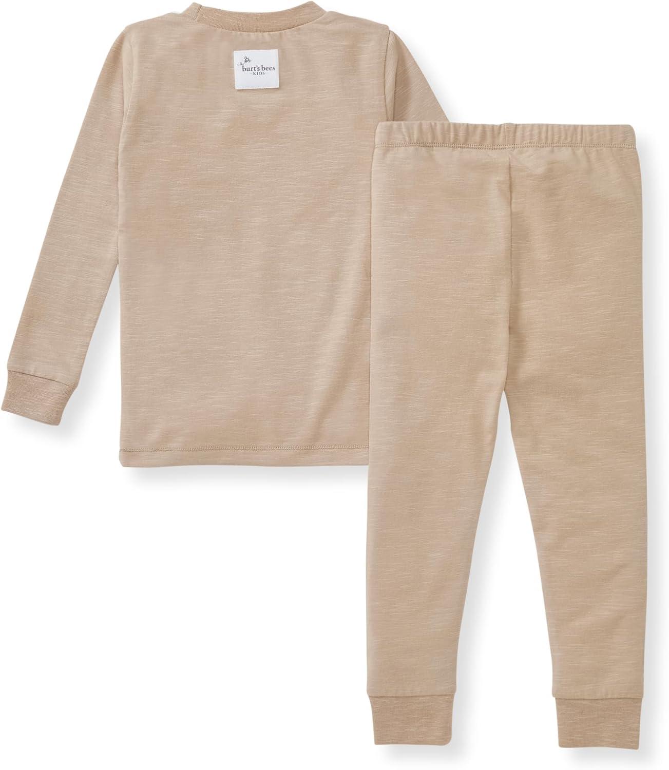 imageBurts Bees Baby babyboys Honeysoft Pajamas Tee and Pant 2piece Pj Set Soft Organic Cotton ampamp Lyocell BlendNeutral Jersey Slub