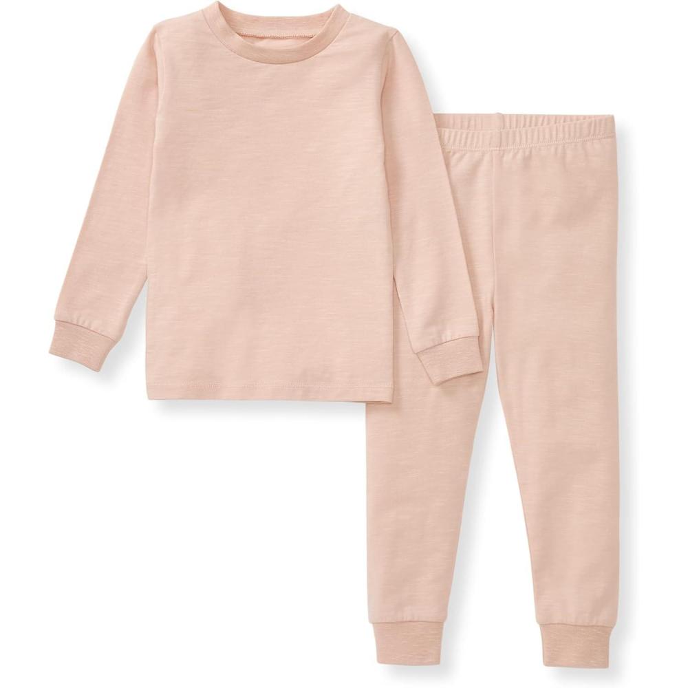 imageBurts Bees Baby babyboys Honeysoft Pajamas Tee and Pant 2piece Pj Set Soft Organic Cotton ampamp Lyocell BlendApple Jersey Slub