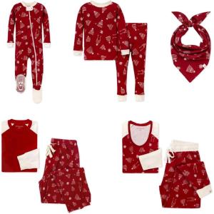 imageBurts Bees Baby Baby Family Jammies Matching Holiday Organic Cotton PajamasHats Off