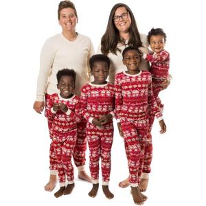 imageBurts Bees Baby Baby Family Jammies Matching Holiday Organic Cotton PajamasHot Cocoa Fair Isle