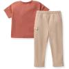 imageBurts Bees Baby babyboys Shirt and Pant Set Long Sleeve Top ampamp Bottom Outfit Bundle 100 Organic CottonCedar