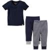 Navy Top & 2-pk Pant Set