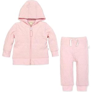 imageBurts Bees Baby Baby Girls Jacket and Pant Set 100 Organic CottonPink Jacket  Pant Set