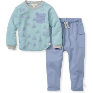 imageBurts Bees Baby babyboys Shirt and Pant Set Long Sleeve Top ampamp Bottom Outfit Bundle 100 Organic CottonIcy Trees