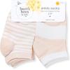 imageBurts Bees Baby Baby Girls Ankle Socks with NonSlip Grips 6PackPastel Pink