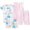 imageBurts Bees Baby babygirls Pajamas Short Sleeve Tee and Shorts 2piece Pj Set 100 Organic CottonSantorini Beach