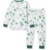 imageBurts Bees Baby Girls Pajamas 2Piece Long Sleeve Tee and Pants Organic Cotton PJ SetHappy Go Lucky