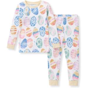 imageBurts Bees Baby Girls Pajamas 2Piece Long Sleeve Tee and Pants Organic Cotton PJ SetEaster Eggs