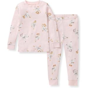 imageBurts Bees Baby Girls Pajamas 2Piece Long Sleeve Tee and Pants Organic Cotton PJ SetKarate Creatures