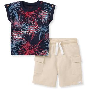imageBurts Bees Baby babyboys Short Sleeve Shirt and Pant Set Top amp Bottom Outfit 100 Organic CottonCelebrate America