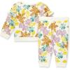 imageBurts Bees Baby Baby Girls Long Sleeve Top and Pant Set 100 Organic Cotton OutfitFoliage Floral
