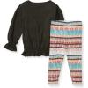 imageBurts Bees Baby Baby Girls Long Sleeve Top and Pant Set 100 Organic Cotton OutfitWoven Stripe Set