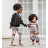 imageBurts Bees Baby Baby Girls Long Sleeve Top and Pant Set 100 Organic Cotton OutfitWoven Stripe Set