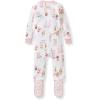 imageBurts Bees Baby Baby Girls Sleeper Pajamas 100 Organic Cotton Onepiece PJs Diagonal Zip Up Jumpsuit Snug Fit FootieFairytale Castle