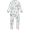 imageBurts Bees Baby Baby Girls Sleeper Pajamas 100 Organic Cotton Onepiece PJs Diagonal Zip Up Jumpsuit Snug Fit FootieSnowflake Flurries