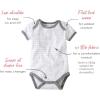imageBurts Bees Baby Bodysuits Short Sleeve and Long Sleeve OnePieces 100 Organic Cotton Pack of 5Blossom Prints 5pk