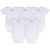imageBurts Bees Baby Bodysuits Short Sleeve and Long Sleeve OnePieces 100 Organic Cotton Pack of 5Cloud Short Sleeve