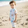 imageBurts Bees Baby Boys 2Piece Long Sleeve Tee and Pants Organic Cotton Pajama SetUnder the Sea