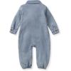 imageBurts Bees Baby Boys Jumpsuit 100 Organic Cotton Onepiece Long Sleeve Button Down CoverallFlint Acid Wash