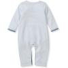imageBurts Bees Baby Boys Jumpsuit 100 Organic Cotton Onepiece Long Sleeve CoverallIcy Blue Colorblock