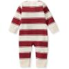 imageBurts Bees Baby Boys Jumpsuit 100 Organic Cotton Onepiece Long Sleeve CoverallRugby Peace Stripe
