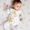 imageBurts Bees Baby Boys Sleep and Play PJs 100 Organic Cotton OnePiece Zip Front Romper Jumpsuit PajamasBunny Trail