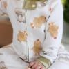 imageBurts Bees Baby Boys Sleep and Play PJs 100 Organic Cotton OnePiece Zip Front Romper Jumpsuit PajamasFarm Fresh Eggs