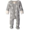 imageBurts Bees Baby Boys Sleep and Play PJs 100 Organic Cotton OnePiece Zip Front Romper Jumpsuit PajamasHeather Grey Bee Sleeper