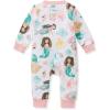 imageBurts Bees Baby Boys Sleep and Play PJs 100 Organic Cotton OnePiece Zip Front Romper Jumpsuit PajamasMagical Mermaids