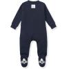imageBurts Bees Baby Boys Sleep and Play PJs 100 Organic Cotton OnePiece Zip Front Romper Jumpsuit PajamasMidnight Solid Rib