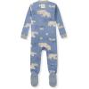 imageBurts Bees Baby Boys Sleep and Play PJs 100 Organic Cotton OnePiece Zip Front Romper Jumpsuit PajamasPolar Mountain Blue