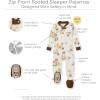 imageBurts Bees Baby Boys Sleep and Play PJs 100 Organic Cotton OnePiece Zip Front Romper Jumpsuit PajamasSt Bernard Dog