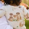 imageBurts Bees Baby Boys Sleep and Play PJs 100 Organic Cotton OnePiece Zip Front Romper Jumpsuit PajamasSt Bernard Dog