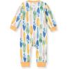 imageBurts Bees Baby Boys Sleep and Play PJs 100 Organic Cotton OnePiece Zip Front Romper Jumpsuit PajamasVibrant Surf