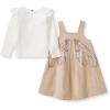 imageBurts Bees Baby Girls Dress Set Infant amp Toddler Short amp LongSleeve 100 Organic CottonBee Wings